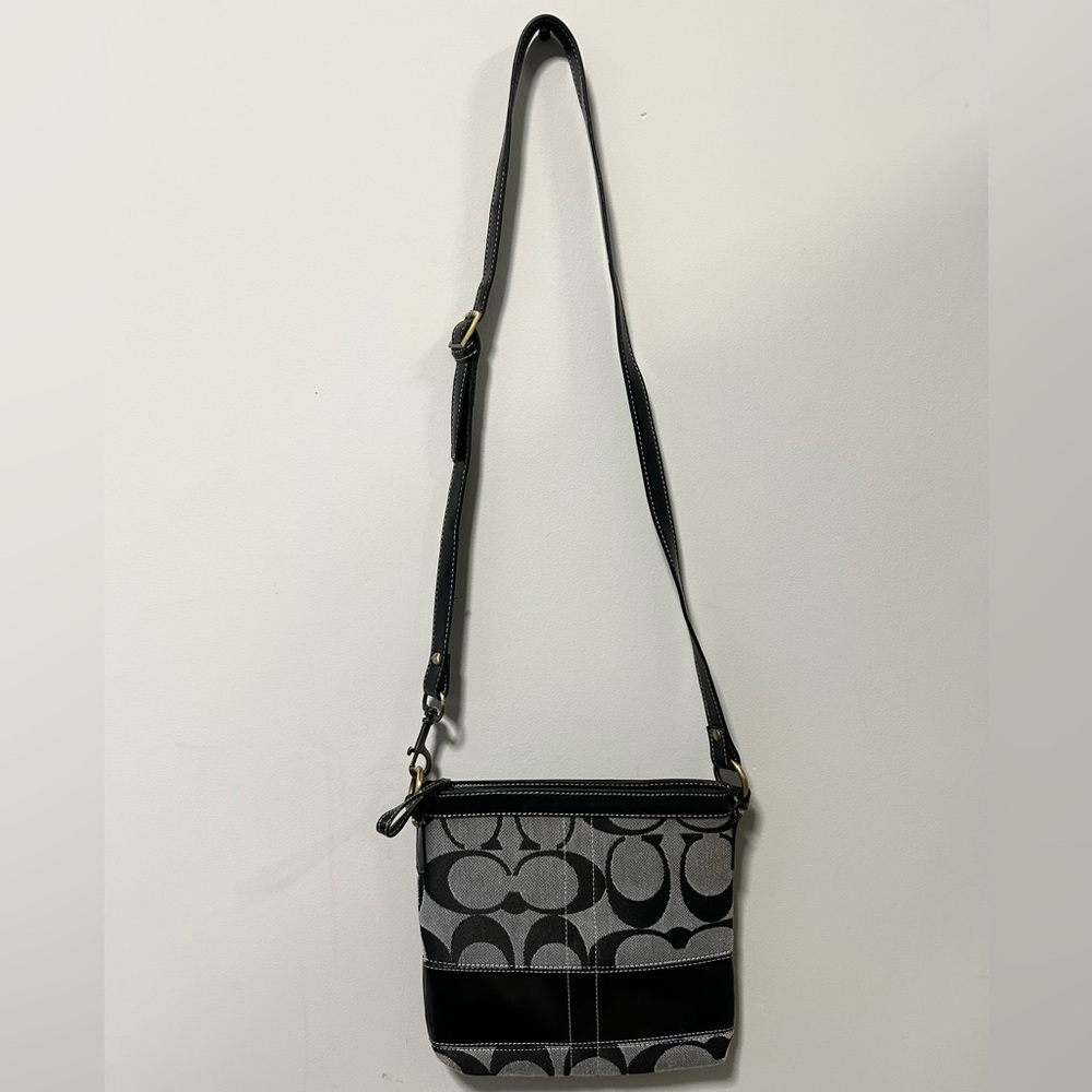 Coach Black and Gray Crossbody Bag